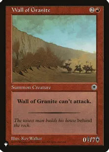 《花崗岩の壁/Wall of Granite》[The List] 赤U