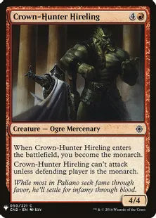 《王位狙いの雇われ人/Crown-Hunter Hireling》[MB1] 赤C