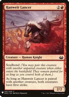 《ハンウィアーの槍兵/Hanweir Lancer》[MB1] 赤C