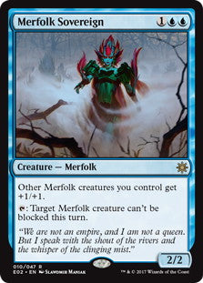 《マーフォークの君主/Merfolk Sovereign》[E02] 青R