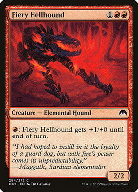 《焦熱のヘルハウンド/Fiery Hellhound》[ORI] 赤C