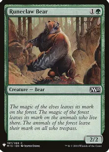 《ルーン爪の熊/Runeclaw Bear》[MB1] 緑C