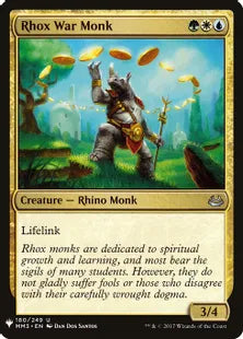 《ロウクスの戦修道士/Rhox War Monk》[MB1] 金U