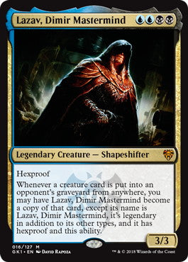 《ディミーアの黒幕ラザーヴ/Lazav, Dimir Mastermind》[GK1-UB] 金R