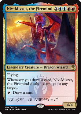 《火想者ニヴ＝ミゼット/Niv-Mizzet, the Firemind》[GK1-UR] 金R