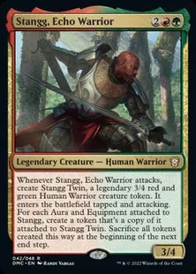 《こだまの戦士、スタング/Stangg, Echo Warrior》[DMC] 金R