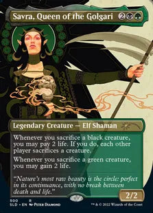 《ゴルガリの女王、サヴラ/Savra, Queen of the Golgari》[Secret Lair] 金(500)