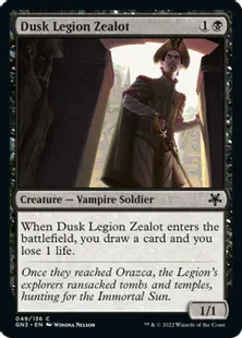《薄暮軍団の盲信者/Dusk Legion Zealot》[GN3] 黒C