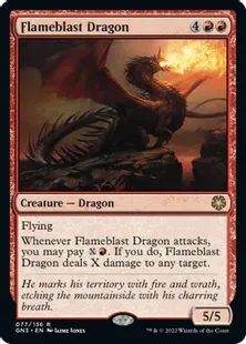 《炎破のドラゴン/Flameblast Dragon》[GN3] 赤R