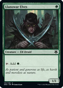 《ラノワールのエルフ/Llanowar Elves》[GN3] 緑C