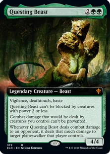 ■拡張アート■《探索する獣/Questing Beast》372 [ELD-BF] 緑R