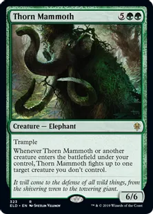 《茨のマンモス/Thorn Mammoth》[ELD] 緑R
