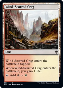 《風に削られた岩山/Wind-Scarred Crag》[ELD] 土地C