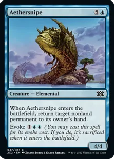 《霊気撃ち/Aethersnipe》[2X2] 青C