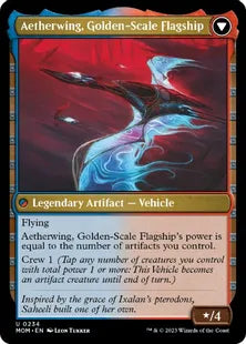 (234)《カラデシュへの侵攻/Invasion of Kaladesh》/《黄金鱗の旗艦、エーテルウィング/Aetherwing, Golden-Scale Flagship》[MOM] 金U