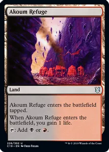 《アクームの隠れ家/Akoum Refuge》[C19]土地U