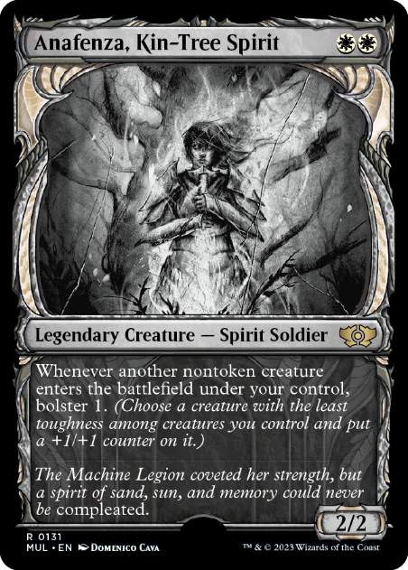 【ダブルレインボウ・Foil】(131)《族樹の精霊、アナフェンザ/Anafenza, Kin-Tree Spirit》[MUL] 白R