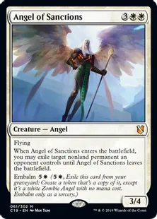 《賞罰の天使/Angel of Sanctions》[C19]白R