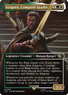 ■ボーダーレス■《一行のリーダー、アラゴルン/Aragorn, Company Leader》[LTR-BF] 金R