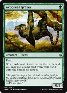 《樹上の草食獣/Arboreal Grazer》[WAR] 緑C
