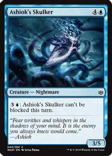 《アショクの潜伏者/Ashiok's Skulker》[WAR] 青C