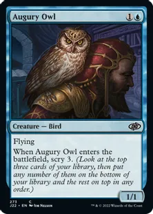 《占いフクロウ/Augury Owl》[J22] 青C
