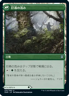 《巨森の補強/Vastwood Fortification》/《巨森の茂み/Vastwood Thicket》[ZNR] 緑U