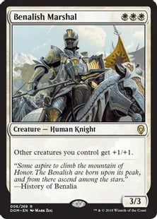 《ベナリアの軍司令/Benalish Marshal》[DOM] 白R
