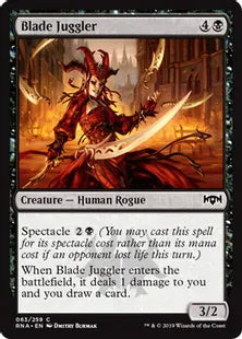 《刃の曲芸人/Blade Juggler》[RNA] 黒C