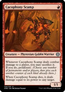 《騒音の悪獣/Cacophony Scamp》(124)[ONE]赤U