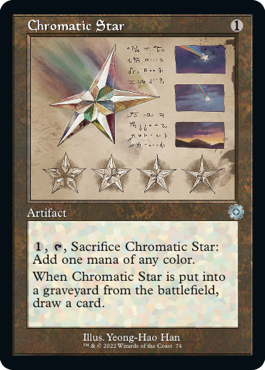 【ダブルレインボウ・Foil】■設計図■《彩色の星/Chromatic Star》[BRO-Retro] 茶U