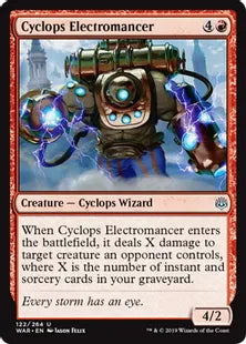 《サイクロプスの電術師/Cyclops Electromancer》[WAR] 赤U
