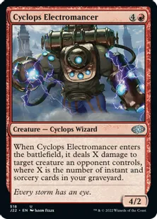 《サイクロプスの電術師/Cyclops Electromancer》[J22] 赤U