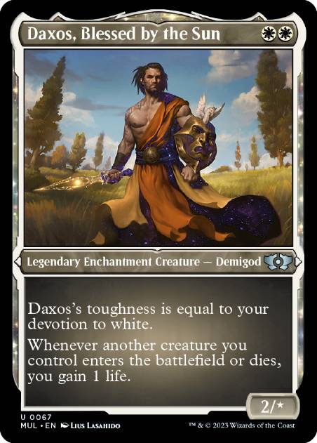 【エッチング・Foil】(067)《太陽に祝福されしダクソス/Daxos, Blessed by the Sun》[MUL] 白U