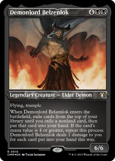 《悪魔王ベルゼンロック/Demonlord Belzenlok》[CMM-BF] 黒R
