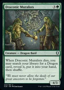 《ドラゴンの壁画家/Draconic Muralists》[CLB] 緑U