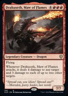 《炎の大口、ドラクセス/Drakuseth, Maw of Flames》[CLB] 赤R
