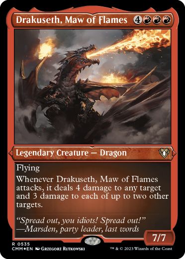 《炎の大口、ドラクセス/Drakuseth, Maw of Flames》[CMM-BF] 赤R