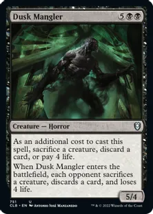 《薄暮の刻み獣/Dusk Mangler》[CLB] 黒U