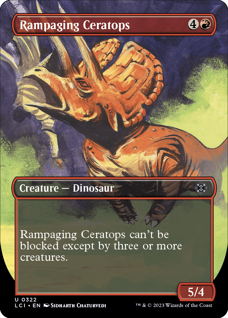 ■ボーダーレス■《暴走するケラトプス/Rampaging Ceratops》[LCI-BF] 赤U