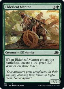 《古葉の導師/Elderleaf Mentor》[J22] 緑C