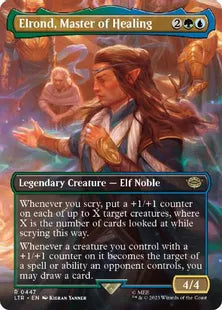 ■ボーダーレス■《医術の大家、エルロンド/Elrond, Master of Healing》[LTR-BF] 金R