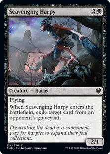 《死体あさりのハーピー/Scavenging Harpy》[THB] 黒C