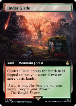■拡張アート■《燃えがらの林間地/Cinder Glade》[WHO-BF] 土地R