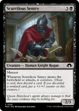 《下卑た哨兵/Scurrilous Sentry》[MH3] 黒C