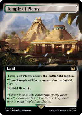 ■拡張アート■《豊潤の神殿/Temple of Plenty》[WHO-BF] 土地R