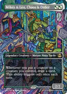 ■ボーダーレス■《混沌と秩序、マイキーとレオ/Mikey & Leo, Chaos & Order》[TMT-BF] 金R