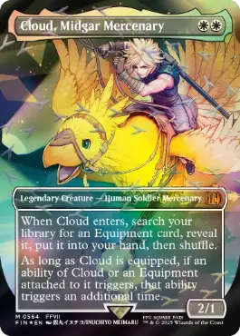 (564)■ボーダーレス■《ミッドガルの傭兵、クラウド/Cloud, Midgar Mercenary》[FIN-BF] 白R