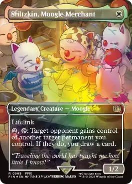 (565)■ボーダーレス■《モーグリの商人、スティルツキン/Stiltzkin, Moogle Merchant》[FIN-BF] 白R