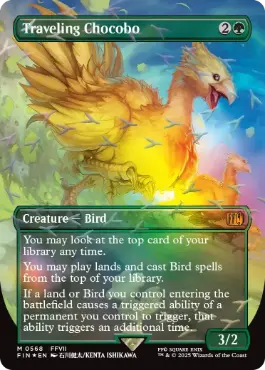 (568)■ボーダーレス■《旅するチョコボ/Traveling Chocobo》[FIN-BF] 緑R